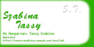 szabina tassy business card